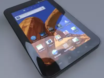 Samsung P1010 Galaxy Tab Wi-Fi  Low-poly 3D model