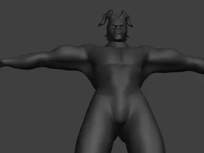 monster demon Low-poly 3D model