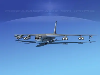 Boeing B-52C Stratofortress V02 3D model