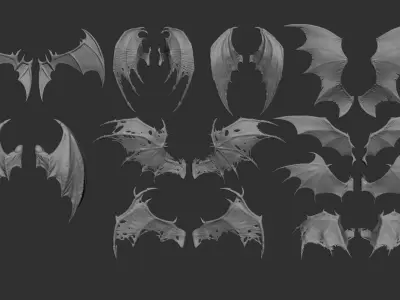 10 Creature wings  3D model
