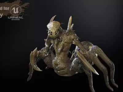 Spider Monster Low-poly 3D model