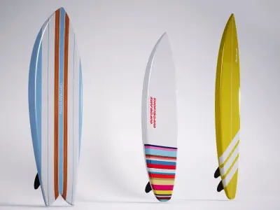surfboard 3D model 2