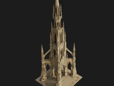 The Scott Monument Scotland 3D model