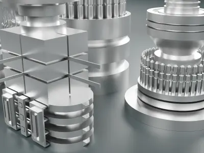 sci-fi kitbash elements 5-pcs 3D model