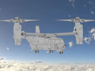 MV22-Osprey Ghost grey 3D model