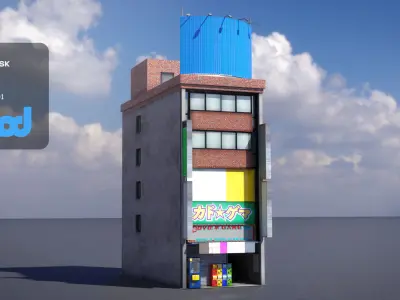 Japanese Commercial Building 0004 3D model
