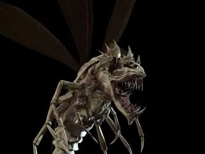 Flying Bug 3 Low-poly 3D model