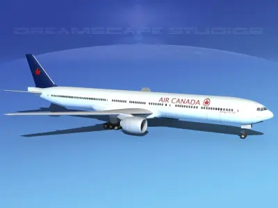 Boeing 777-300 MP Air Canada 3D model