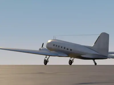 Plain MacDonnell Douglas Dc-3 3D model