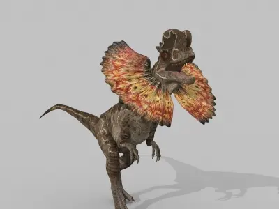 Dilophosaur Forever - 8K 3D model