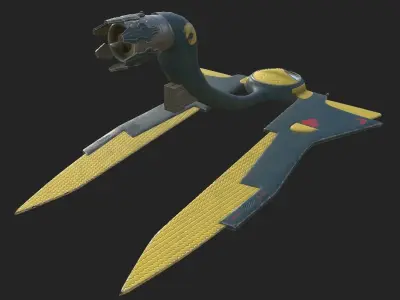 Nave espacial  Low-poly 3D model