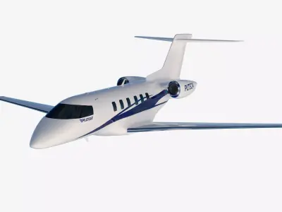 Pilatus PC-24 Private Jet Airplane 3D Model  game-ready Low-poly 3D model