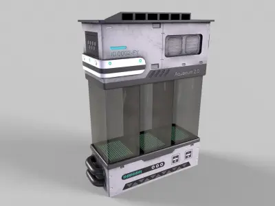 Sci-Fi Aquarium Low-poly 3D model