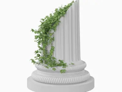 Ruined column 3D model