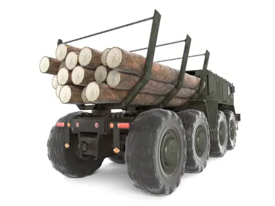 Maz 537 Timber Carrier 3D model