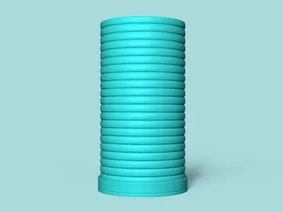 Vase 19 with Plate - Simple Plant Pot - Home Decor Free 3D print model