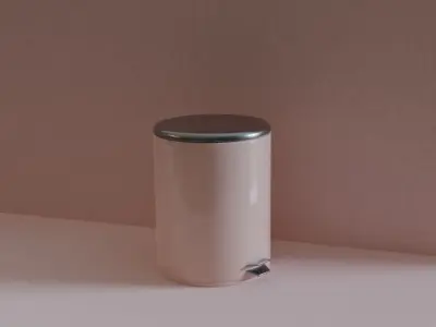 Bathroom Pedal Trash Bin Free 3D model