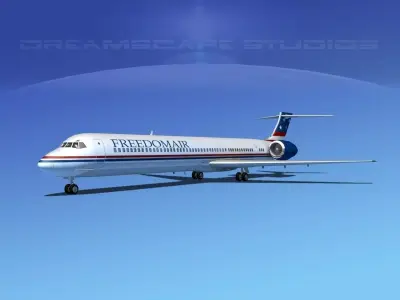 McDonnell Douglas MD80 Freedomair 3D model