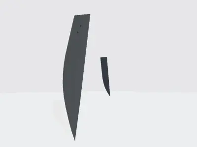 Sleeve Knife Pair Low-poly 3D model