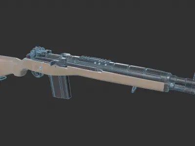 Springfield Armory M1A Low-poly 3D model