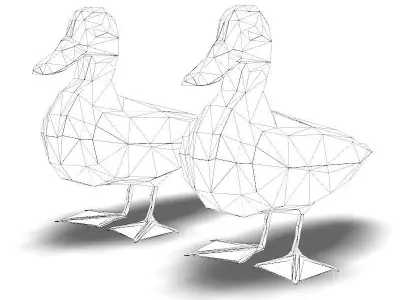 Ducks Low-poly 3D model
