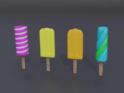 Ice Cream Low-poly 3D model