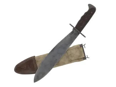 Bolo Knife Low-poly 3D model