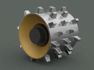 Compactor wheel 3D model