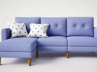 Burrow Nomad Chaise Sofa Free 3D model