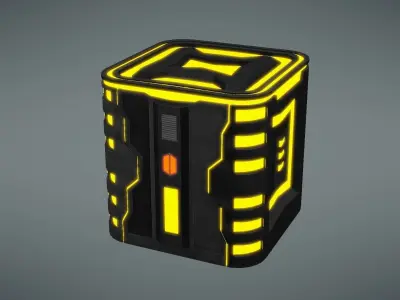 Sci Fi Box Low-poly 3D model