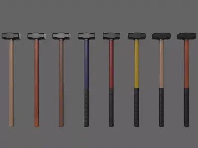 PBR Sledge Hammer Low-poly 3D model