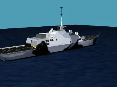 Freedom Class Blk 1 LCS-5 USS Milwaukee 3D model