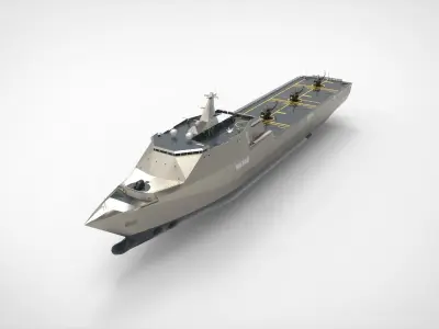 Landing platform dock LPD ship 3D model