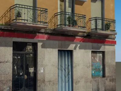 Building residential Low-poly 3D model