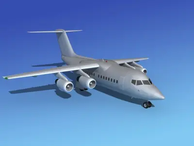 BAe 146-100 Bare Metal 3D model