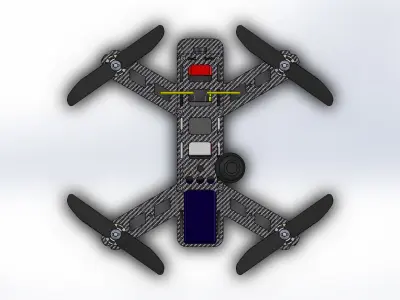 drone with two propellers 3D print model