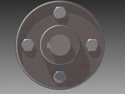 Protected Flange Coupling 3D model