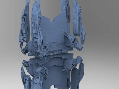 Alien Ship base Ruin 4 3D model