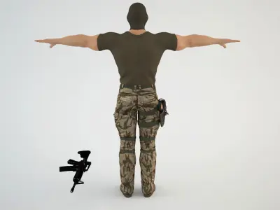 Mercenary Soldier 1 3D model