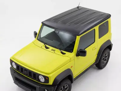 Modern Suzuki Jimny Fourth Generation SUV Low-poly 3D model