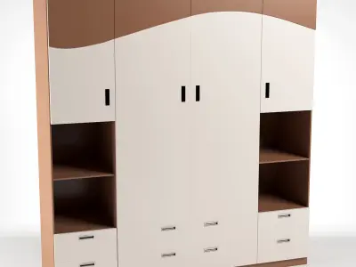 Furniture for childrens room  Free 3D model