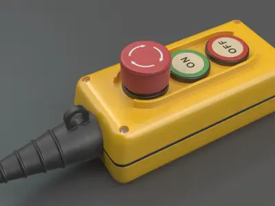 On / Off with Emergency Pendant Push Button 3D model