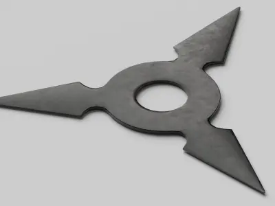 Ninja Shuriken Set 3D model