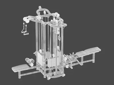 Technogym Cable Stations 4 Connector 3D model