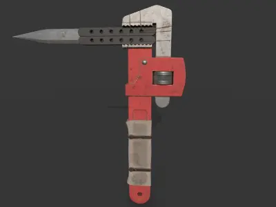 Wrench Weapon HighPoly 3D model