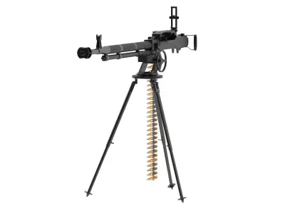 DShK Heavy Machine Gun 3D model