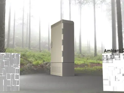 Electrical Distribution Cabinet 74 Low-poly 3D model