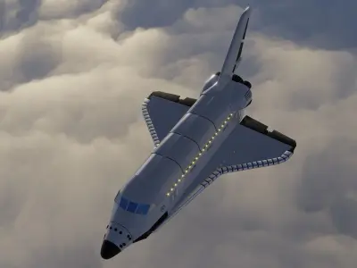 Space Shuttle 3D model  Low-poly 3D model