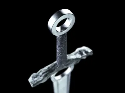 Sci-Fi and Medieval Sword Low-poly 3D model