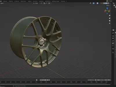 TSW Nurburgring Wheel Rotary Forged Matte Bronze 3D model